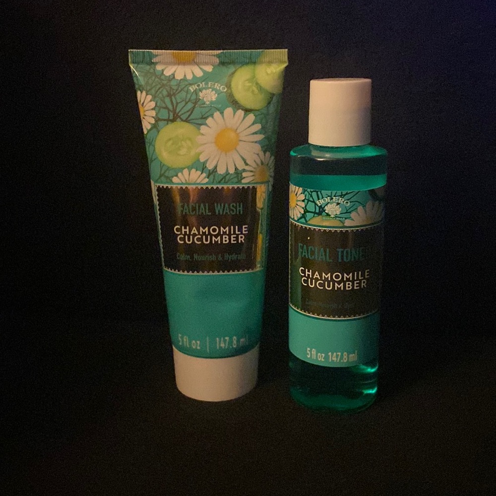 Bolero Beverly Hills Chamomile Cucumber Facial Bundle Facial Wash & Facial Toner